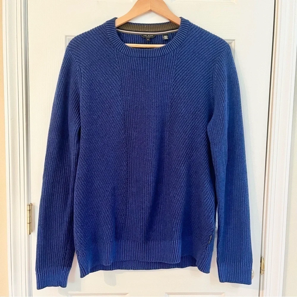 TED Baker London Men's Blue sweater Size 4 Large
